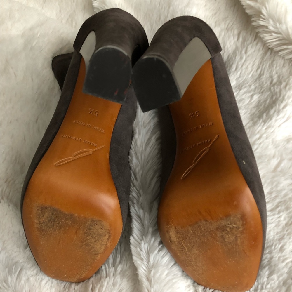 Grey & Metal Brian Atwood Booties 5.5 - Picture 6 of 8